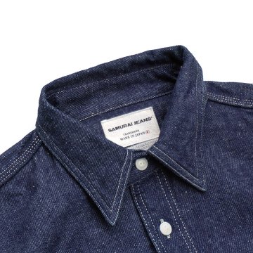 SJWS-SC01-ID サムライコットンデニムワークシャツ SJWSSC01 SAMURAIJEANS サムライジーンズシャツ 長袖シャツ デニムシャツの画像