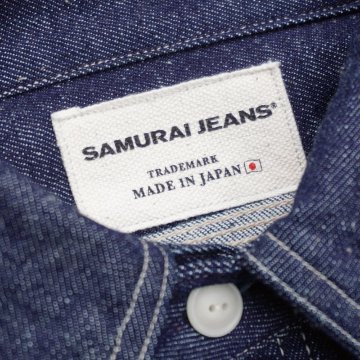 SJWS-SC01-ID サムライコットンデニムワークシャツ SJWSSC01 SAMURAIJEANS サムライジーンズシャツ 長袖シャツ デニムシャツの画像