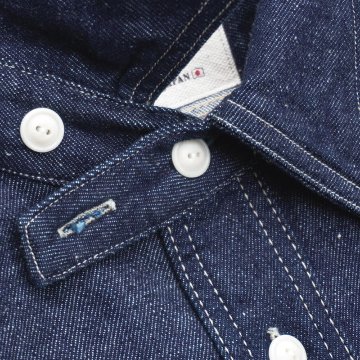 SJWS-SC01-ID サムライコットンデニムワークシャツ SJWSSC01 SAMURAIJEANS サムライジーンズシャツ 長袖シャツ デニムシャツの画像