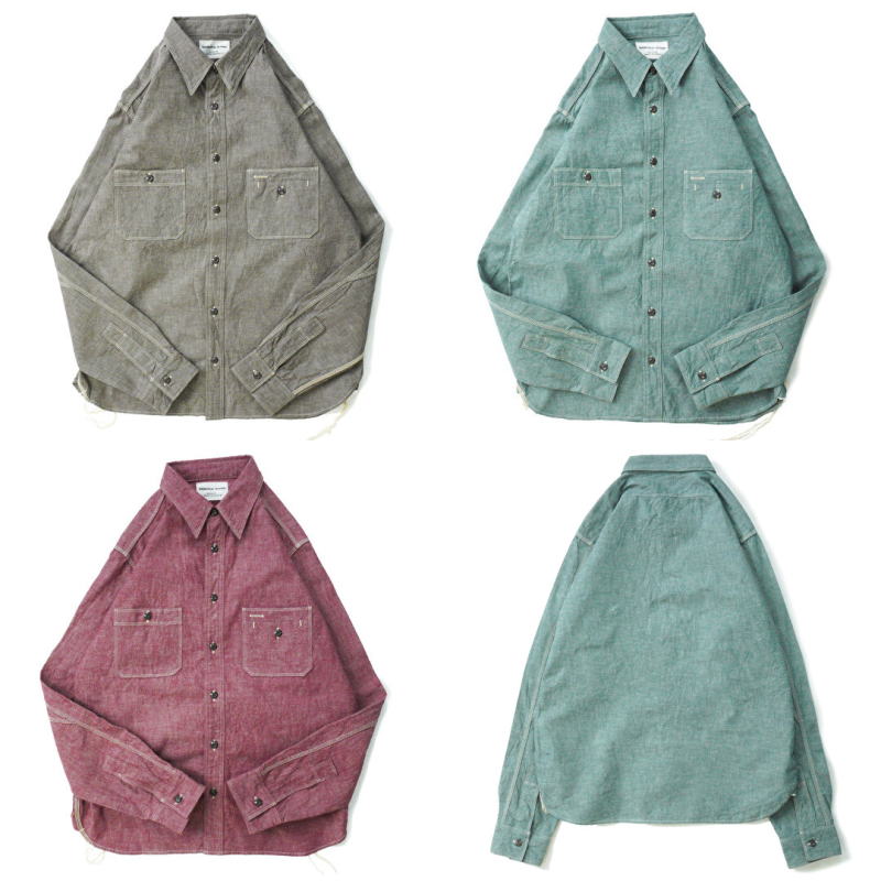 SJCBS22 セルビッチシャンブレーシャツ SAMURAIJEANS サムライジーンズ シャツ 長袖シャツの画像