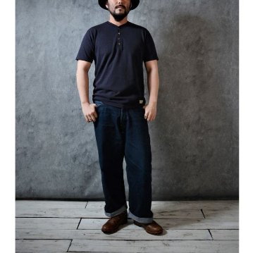 SPINNER-BLBK-Tシャツ-WORKER HENLY NECK-DELUXEWARE-デラックスウエアＴシャツ-DALEE'S-ダリーズTシャツの画像