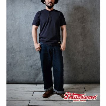 SPINNER-BLBK-Tシャツ-WORKER HENLY NECK-DELUXEWARE-デラックスウエアＴシャツ-DALEE'S-ダリーズTシャツの画像