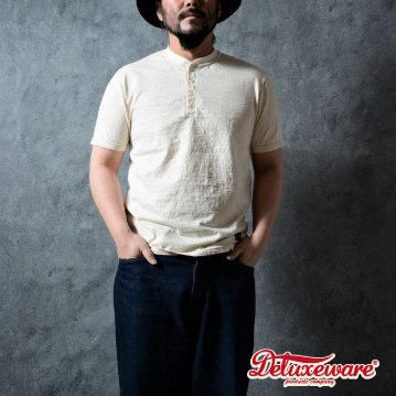 SPINNER-NA-Tシャツ-WORKER HENLY NECK-DELUXEWARE-デラックスウエアＴシャツ-DALEE'S-ダリーズTシャツの画像