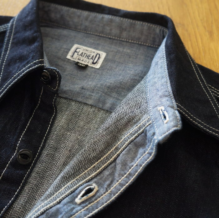 FN-SDK-301L-デニムワークシャツ長袖-FNSDK301L-FLATHEAD-フラットヘッドデニムシャツの画像