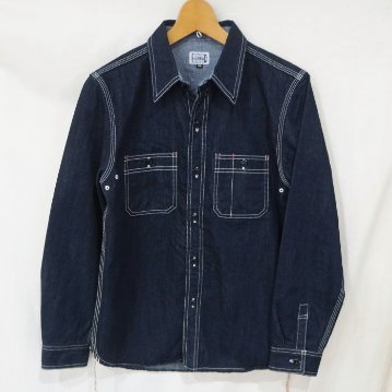 FN-SDK-301L-デニムワークシャツ長袖-FNSDK301L-FLATHEAD-フラットヘッドデニムシャツの画像