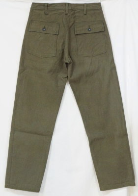 SJ52BP-OLV-ヘビィーバックサテンベイカーパンツ-SAMURAIJEANS-サムライジーンズの画像