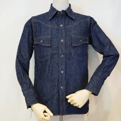 SWD-L02-インディゴ-デニムウエスタンシャツ飛翔L02-SWDL02-SAMURAIJEANS-サムライジーンズウエスタンシャツ-デニムシャツの画像