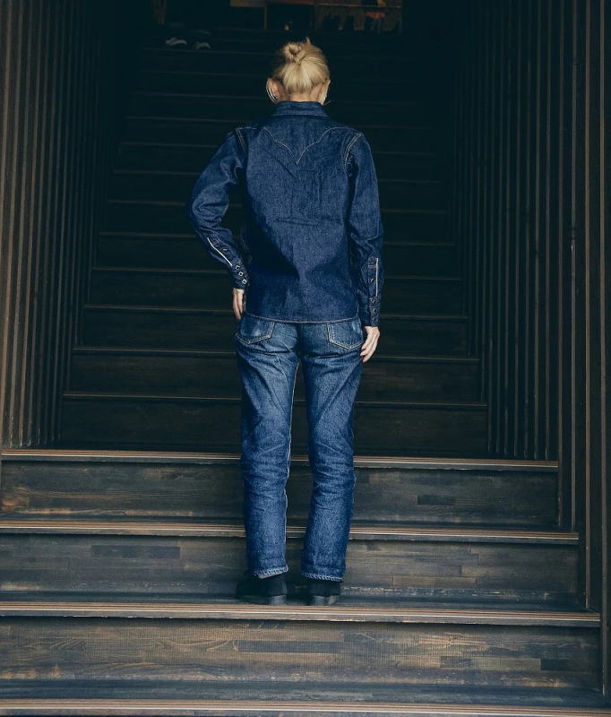 SWD-L02-インディゴ-デニムウエスタンシャツ飛翔L02-SWDL02-SAMURAIJEANS-サムライジーンズウエスタンシャツ-デニムシャツの画像