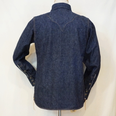 SWD-L02-インディゴ-デニムウエスタンシャツ飛翔L02-SWDL02-SAMURAIJEANS-サムライジーンズウエスタンシャツ-デニムシャツの画像