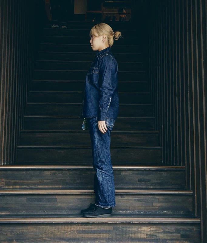 SWD-L02-インディゴ-デニムウエスタンシャツ飛翔L02-SWDL02-SAMURAIJEANS-サムライジーンズウエスタンシャツ-デニムシャツの画像