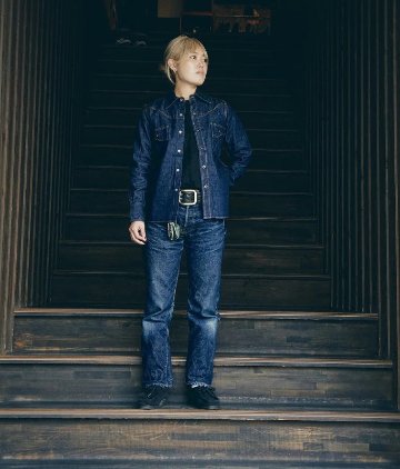 SWD-L02-インディゴ-デニムウエスタンシャツ飛翔L02-SWDL02-SAMURAIJEANS-サムライジーンズウエスタンシャツ-デニムシャツの画像