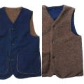 SJVT22-RV02-藍 リバーシブル藍染韋柄ベスト SJVT22RV02 SAMURAIJEANS サムライジーンズ サムライジーンズベストの画像