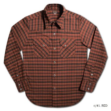 7618 RED WEST DELUXEWARE デラックスウエアシャツ シャツ長袖の画像