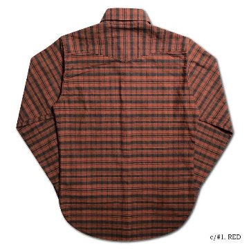 7618 RED WEST DELUXEWARE デラックスウエアシャツ シャツ長袖の画像
