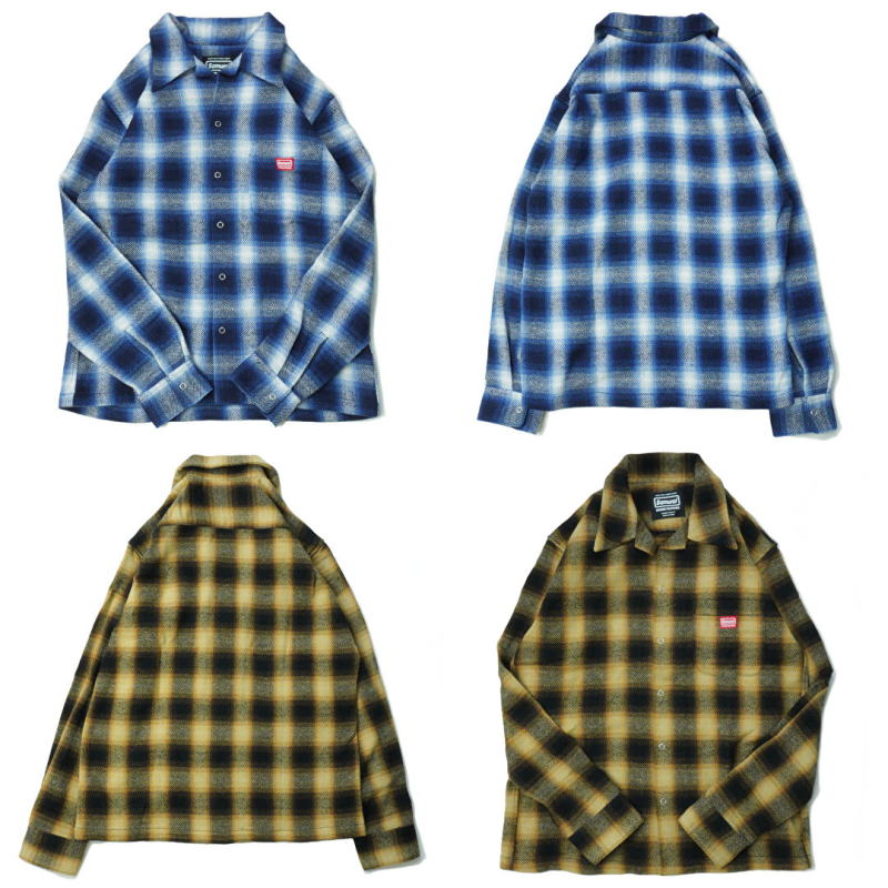 SWCOB22 オンブレチェック柄長袖開襟シャツ SWCOB22 SAMURAIJEANS サムライジーンズシャツ SAMURAIWORKCLOTHES 長袖シャツの画像