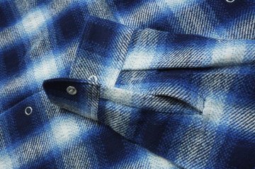 SWCOB22 オンブレチェック柄長袖開襟シャツ SWCOB22 SAMURAIJEANS サムライジーンズシャツ SAMURAIWORKCLOTHES 長袖シャツの画像