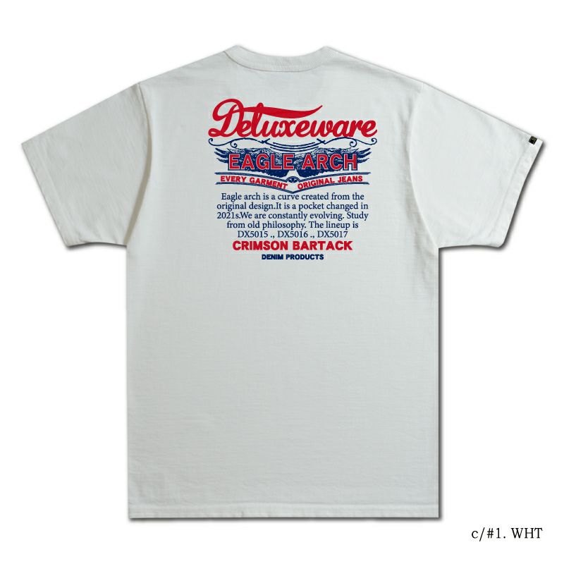 BRGX-22D-WH-ブランドロゴTシャツ22D-BRGX22D-DELUXEWARE-デラックスウエアTシャツの画像
