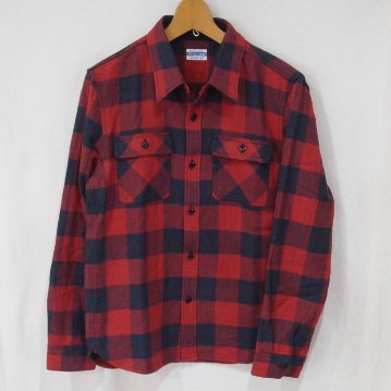 FN-SNR-101L-RDxLBK-ブロックチェックネルシャツ101L-FNSNR101L-FLATHEAD-フラットヘッドシャツ-BLOCK CHECK NEL SHIRT-ワークの画像