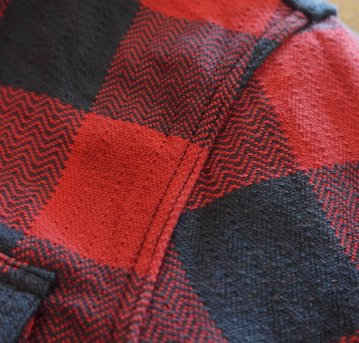 FN-SNR-101L-RDxLBK-ブロックチェックネルシャツ101L-FNSNR101L-FLATHEAD-フラットヘッドシャツ-BLOCK CHECK NEL SHIRT-ワークの画像