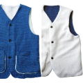 SJVT22-RV01-藍 リバーシブル藍染太オックスベスト SJVT22RV01 SAMURAIJEANS サムライジーンズ サムライジーンズベストの画像