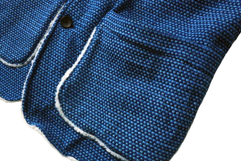 SJVT22-RV01-藍 リバーシブル藍染太オックスベスト SJVT22RV01 SAMURAIJEANS サムライジーンズ サムライジーンズベストの画像