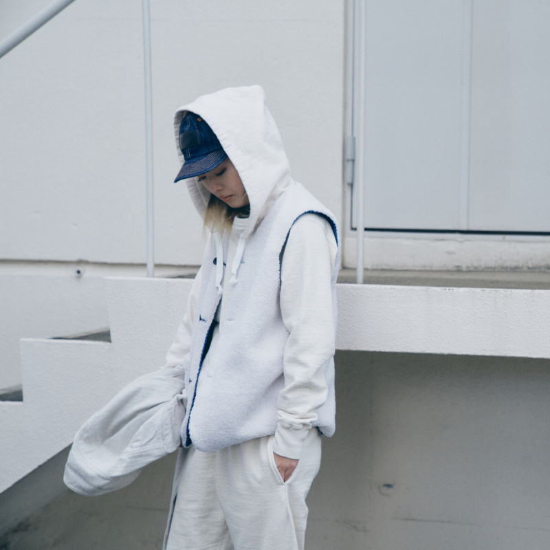 SJVT22-RV01-藍 リバーシブル藍染太オックスベスト SJVT22RV01 SAMURAIJEANS サムライジーンズ サムライジーンズベストの画像