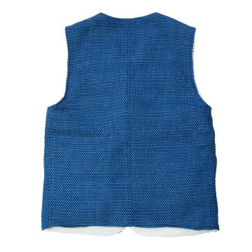 SJVT22-RV01-藍 リバーシブル藍染太オックスベスト SJVT22RV01 SAMURAIJEANS サムライジーンズ サムライジーンズベストの画像