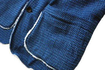 SJVT22-RV01-藍 リバーシブル藍染太オックスベスト SJVT22RV01 SAMURAIJEANS サムライジーンズ サムライジーンズベストの画像