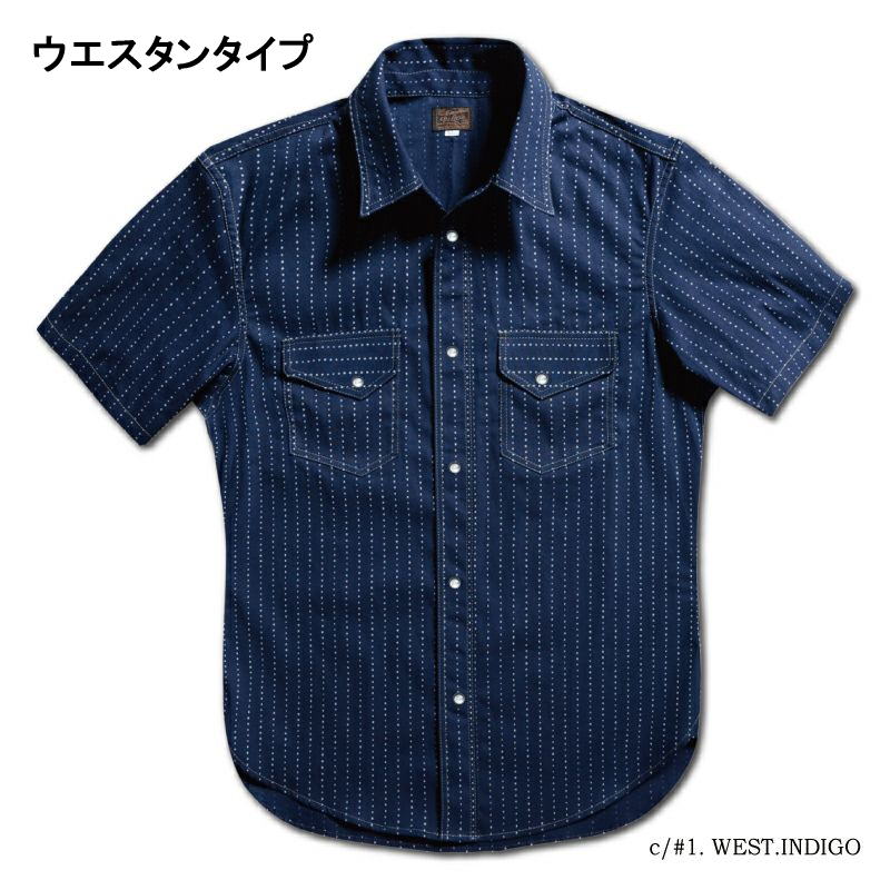 WWS-28 WES.ID ウエスタン ZZ.WABASH WWS28 DELUXEWARE デラックスウエアシャツ半袖 デラックスウエアシャツの画像