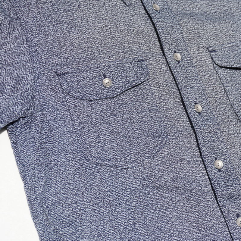 SSS23-AM 藍 藍杢生地ワークシャツ SSS23AM SAMURAIJEANS サムライジーンズシャツ 長袖シャツの画像