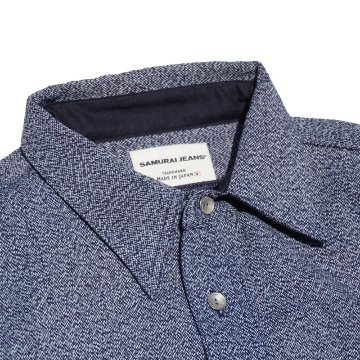SSS23-AM 藍 藍杢生地ワークシャツ SSS23AM SAMURAIJEANS サムライジーンズシャツ 長袖シャツの画像