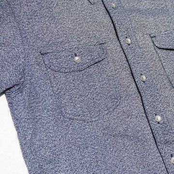 SSS23-AM 藍 藍杢生地ワークシャツ SSS23AM SAMURAIJEANS サムライジーンズシャツ 長袖シャツの画像