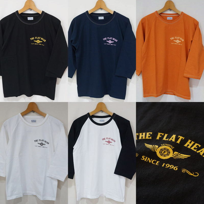 FN-TSRB-001 RAGLAN Q/S SHIRT FNTSRB001 FLATHEAD フラットヘッド七分袖Tシャツの画像