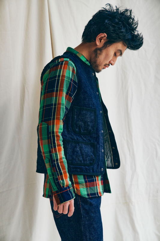 SJVT23-17OZL ID 17OZ左綾デニムベスト SJVT2317OZL SAMURAIJEANS サムライジーンズ サムライジーンズベストの画像