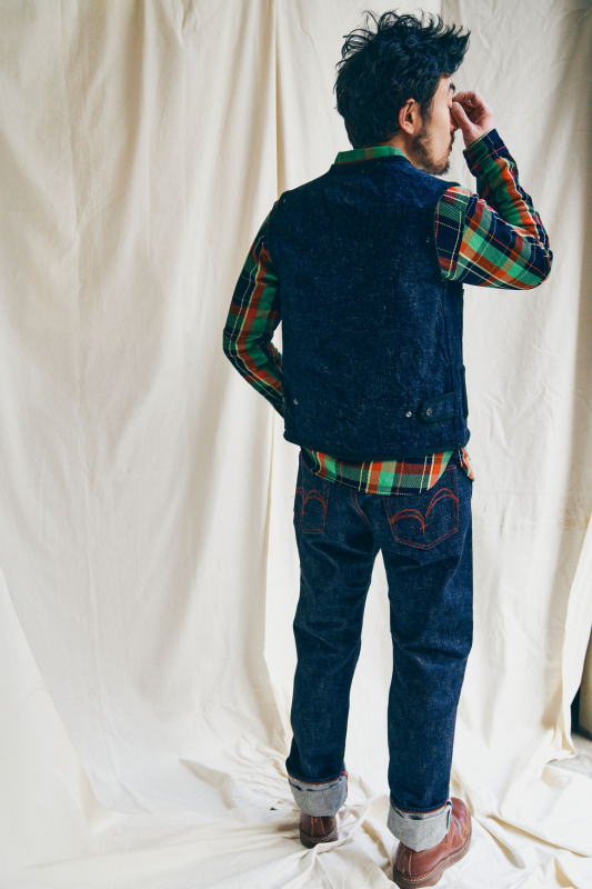 SJVT23-17OZL ID 17OZ左綾デニムベスト SJVT2317OZL SAMURAIJEANS サムライジーンズ サムライジーンズベストの画像