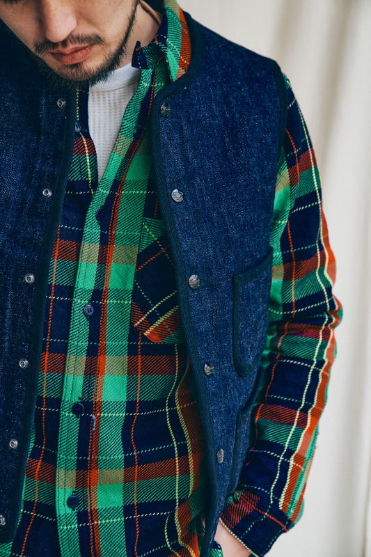 SJVT23-17OZL ID 17OZ左綾デニムベスト SJVT2317OZL SAMURAIJEANS サムライジーンズ サムライジーンズベストの画像