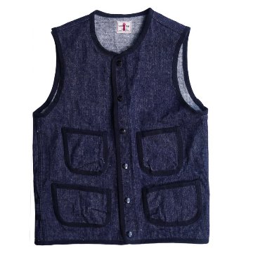 SJVT23-17OZL ID 17OZ左綾デニムベスト SJVT2317OZL SAMURAIJEANS サムライジーンズ サムライジーンズベストの画像