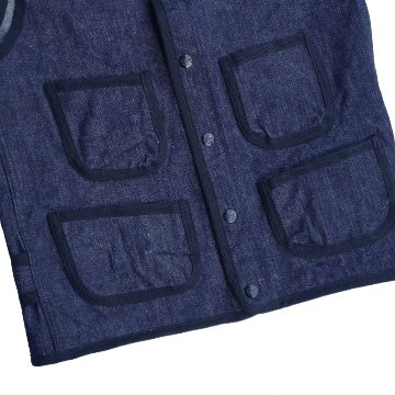 SJVT23-17OZL ID 17OZ左綾デニムベスト SJVT2317OZL SAMURAIJEANS サムライジーンズ サムライジーンズベストの画像