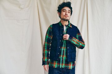SJVT23-17OZL ID 17OZ左綾デニムベスト SJVT2317OZL SAMURAIJEANS サムライジーンズ サムライジーンズベストの画像