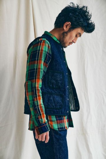 SJVT23-17OZL ID 17OZ左綾デニムベスト SJVT2317OZL SAMURAIJEANS サムライジーンズ サムライジーンズベストの画像