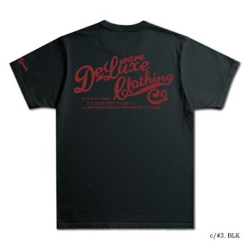 BRGX-01B-BK(BKxRD)-ブランドロゴTシャツ01B-BRGX01B-DELUXEWARE-デラックスウエアTシャツの画像