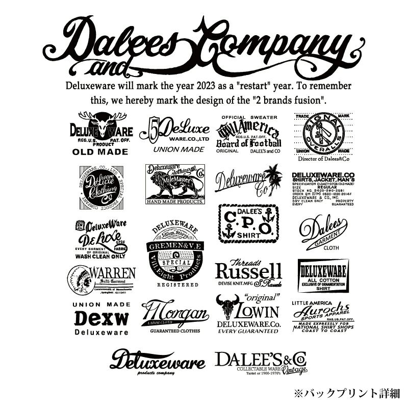 BRG-DD3B ブランドロゴTシャツDD3B BRGDD3B DELUXEWARE デラックスウエアＴシャツ DALEE'S ダリーズTシャツの画像