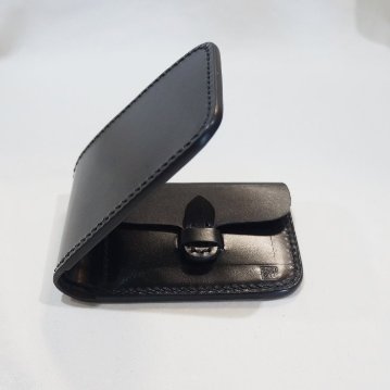 CS23 BK CSハーフウォレット23 黒羽（CROW：クロウ)（ショートウォレット：二つ折り財布)の画像