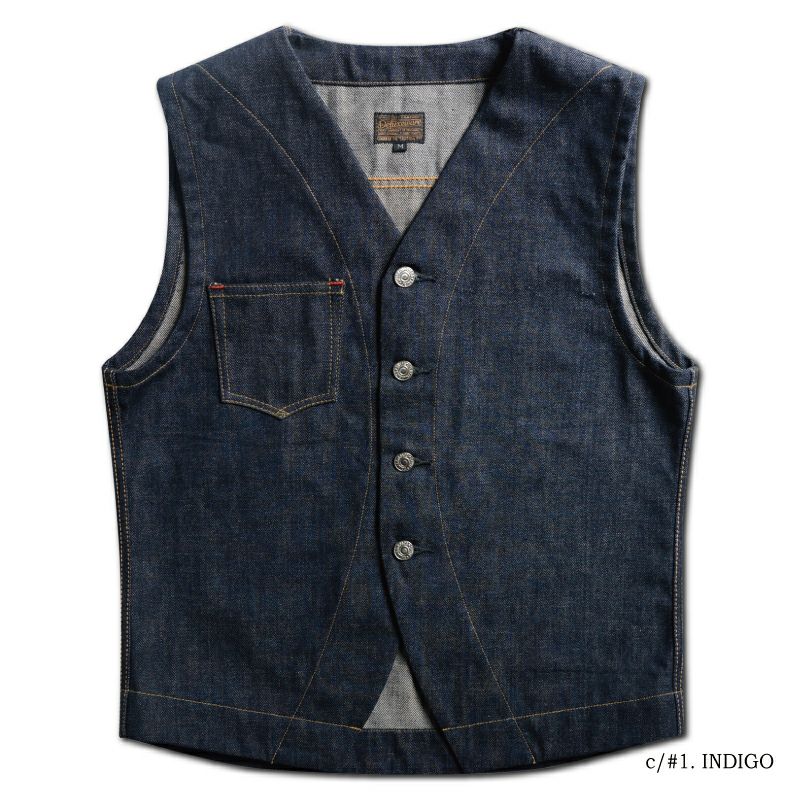 DX30171 HEAT VEST for DX5017 DELUXEWARE デラックスウエア デニムベストの画像