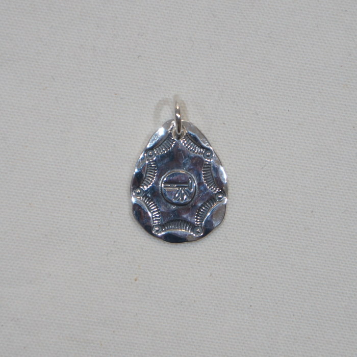 FN-JP-218 METAL STAMP FNJP218 FLATHEAD フラットヘッドシルバーペンダントトップの画像