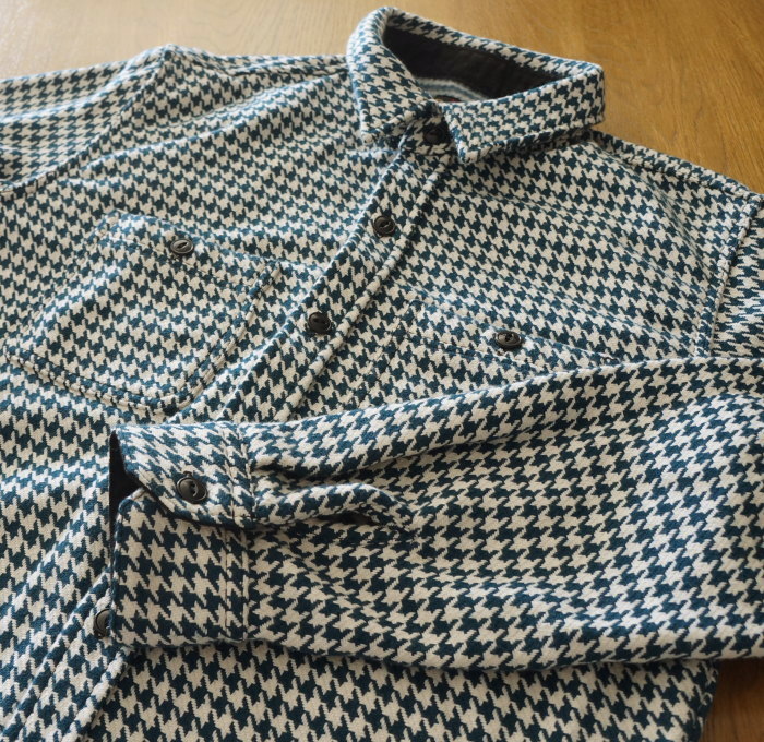 FN-SNR-010L 千鳥格子フランネルシャツ010L FNSNR010L FLATHEAD フラットヘッドシャツ HOUNDS TOOTH FLANNEL SHIRTの画像