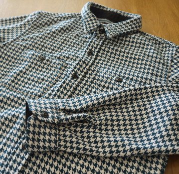 FN-SNR-010L 千鳥格子フランネルシャツ010L FNSNR010L FLATHEAD フラットヘッドシャツ HOUNDS TOOTH FLANNEL SHIRTの画像