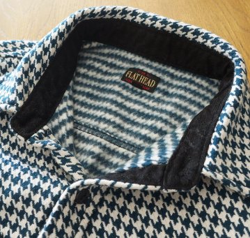 FN-SNR-010L 千鳥格子フランネルシャツ010L FNSNR010L FLATHEAD フラットヘッドシャツ HOUNDS TOOTH FLANNEL SHIRTの画像