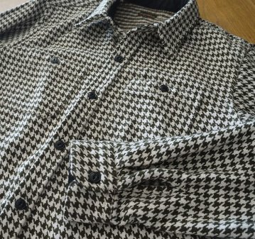 FN-SNR-010L 千鳥格子フランネルシャツ010L FNSNR010L FLATHEAD フラットヘッドシャツ HOUNDS TOOTH FLANNEL SHIRTの画像