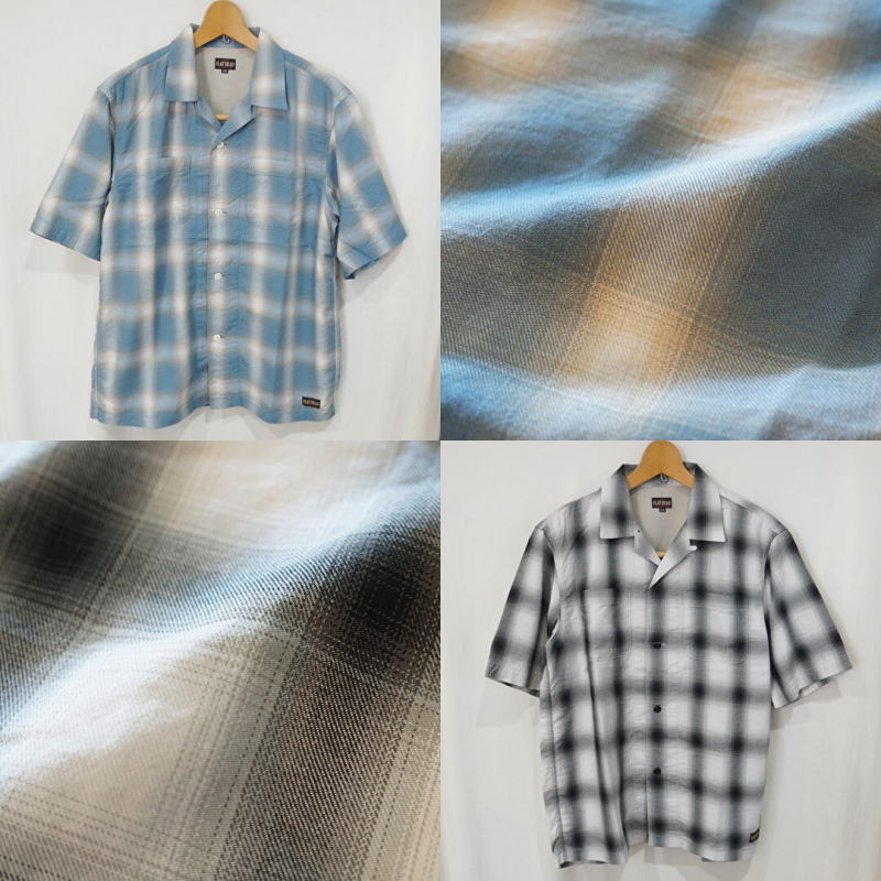 FN-SCR-015S オンブレーチェックシャツ015S半袖 FNSCR015S FLATHEAD フラットヘッドシャツ オープンカラーシャツの画像